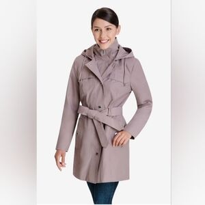 EUC London Fog Women's Taupe Hooded Trench Coat